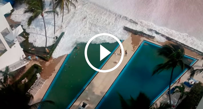 Mar de Fondo arrasa con los Hoteles de Acapulco