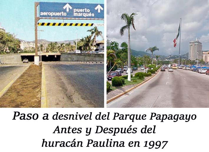 La Costera antes y después del Huracán Paulina