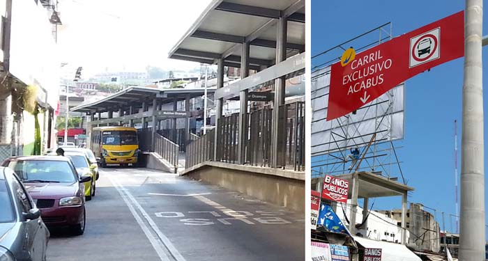 Multarán hasta con 2 mil pesos a quienes usen carril exclusivo del Acabús