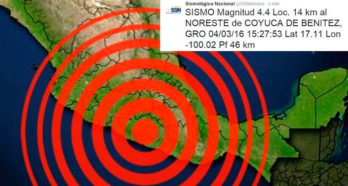 Sismo de 4.4 grados sacude a Acapulco