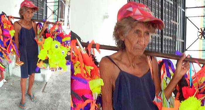 Camina todos los días desde Costera hasta la Zapata vendiendo piñatas