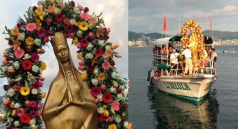 Virgen de la Roqueta bendice a la Bahía de Acapulco en sus 493 Años