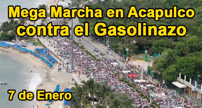 Acapulqueños convocan a Mega Marcha contra el Gasolinazo