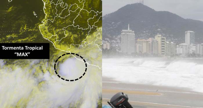 Tormenta Tropical “Max” impactará en Acapulco
