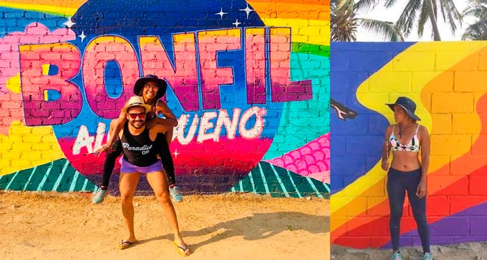 Convierten a Playa Bonfil en una “playa mágica” con murales