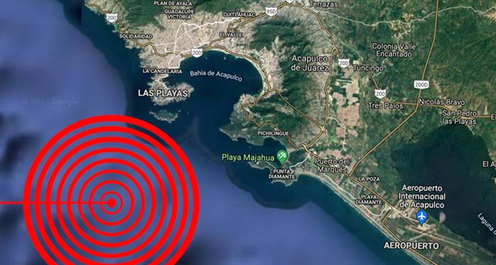 El sismo de 7.1 grados se originó frente a la bahía de Acapulco